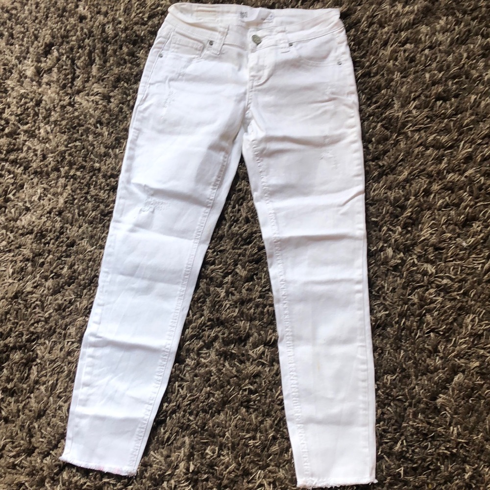 White RSQ Baja ankle pants